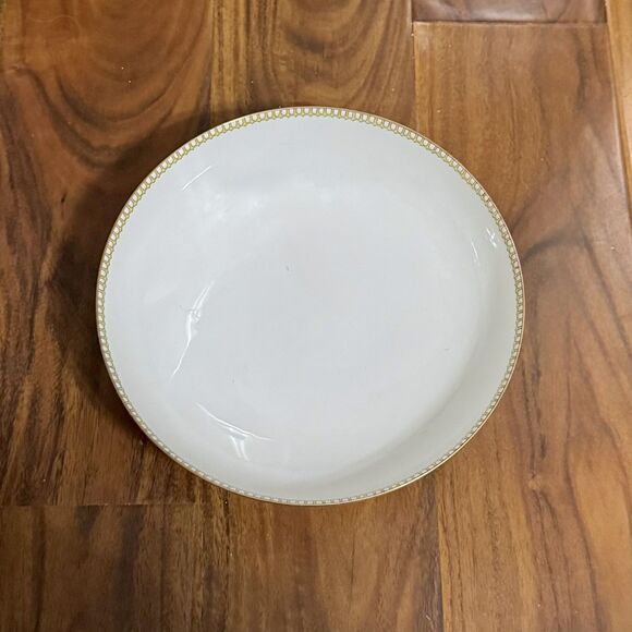 Haviland LIMOGES Footed Round Serving Bowl White Gold Trim Three Toed - Picture 6 of 6
